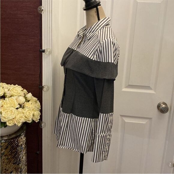 New York Company Striped Black and White Women's Top, S - Picture 5 of 8
